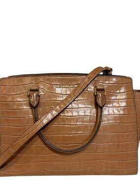 Michael Kors Selma Embossed Croc Leather Bag